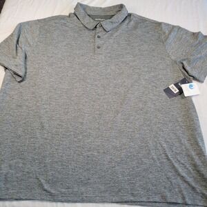 Reebok Golf Polo Shirt Mens 5XL Gray Performance Speedwick Short Sleeve Casual